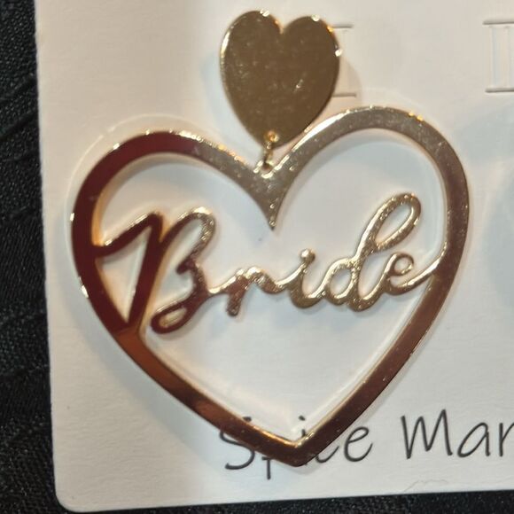 SPICE  MARKET  BRIDE HEART SHAPED EARRINGS - Picture 3 of 3